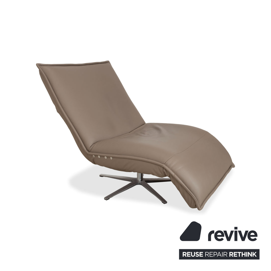 Koinor Epos Leather Armchair Beige Taupe Electric Function Rechargeable Battery