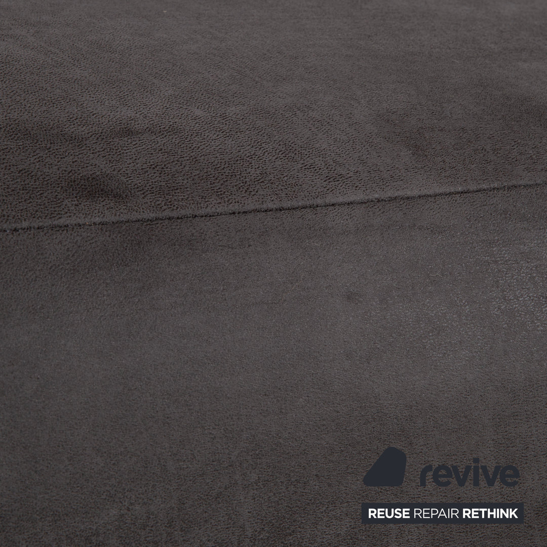 Fauteuil en tissu et bois Koinor Etino, table d'appoint, gris anthracite, ardoise, fonction électrique