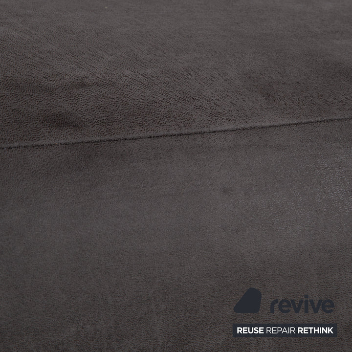 Fauteuil en tissu et bois Koinor Etino, table d'appoint, gris anthracite, ardoise, fonction électrique