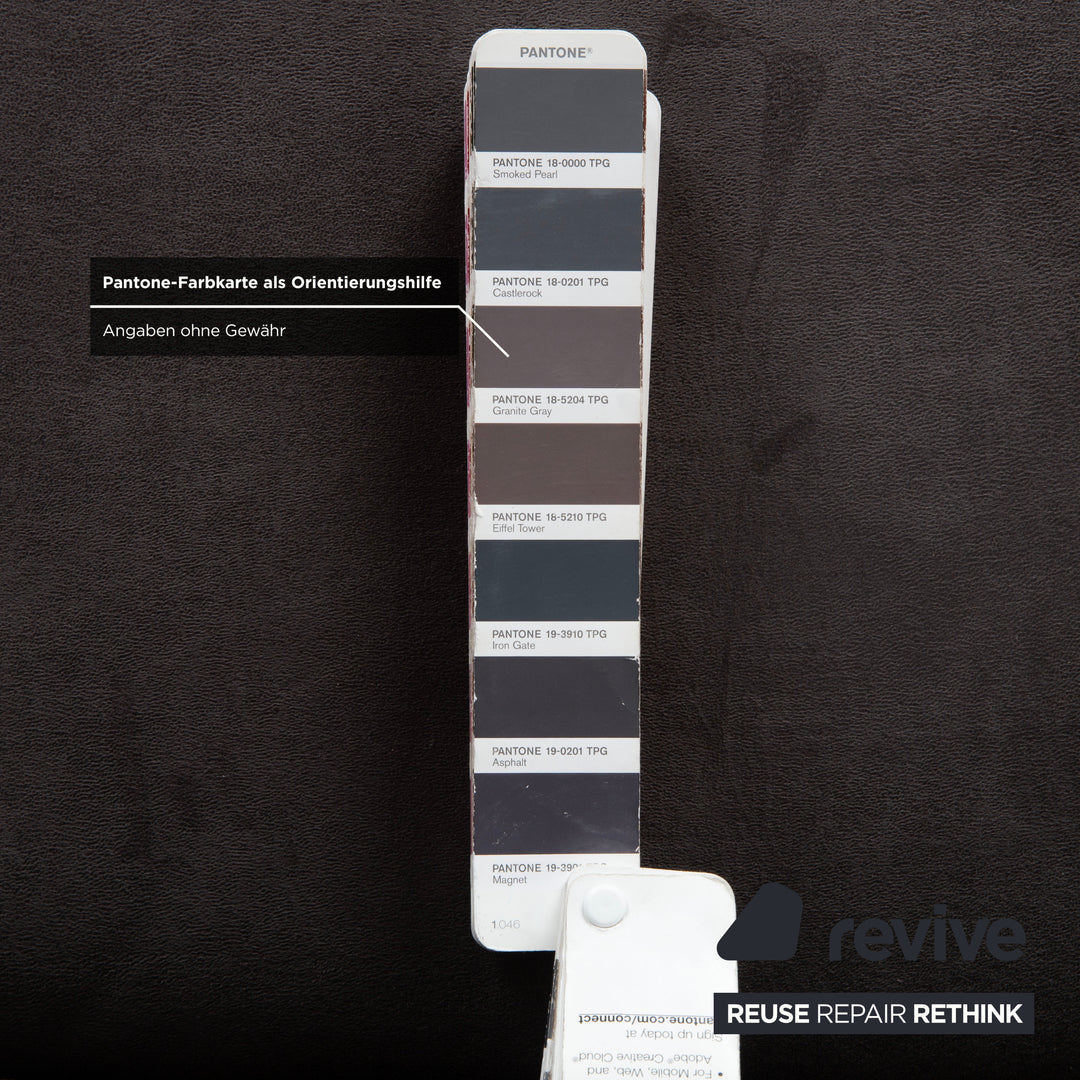 Fauteuil en tissu et bois Koinor Etino, table d'appoint, gris anthracite, ardoise, fonction électrique