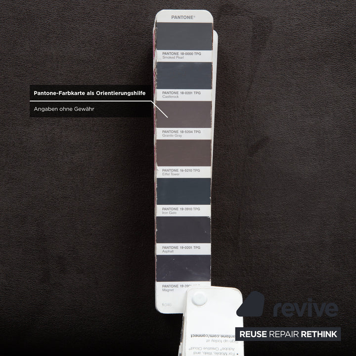 Fauteuil en tissu et bois Koinor Etino, table d'appoint, gris anthracite, ardoise, fonction électrique