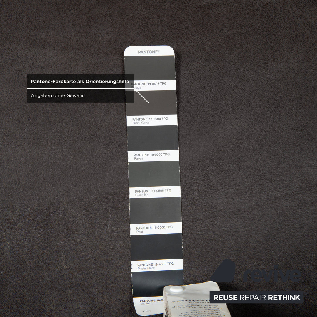 Fauteuil en tissu Koinor Etino, gris anthracite ardoise, fonction électrique