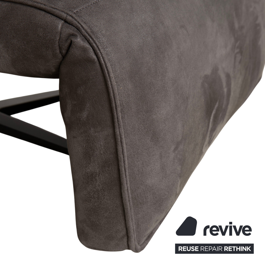 Fauteuil en tissu Koinor Etino, gris anthracite ardoise, fonction électrique