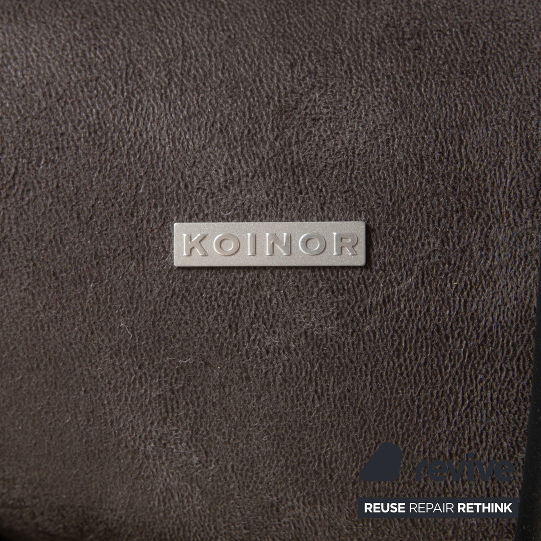 Koinor Etino fabric armchair, grey anthracite slate, electric function