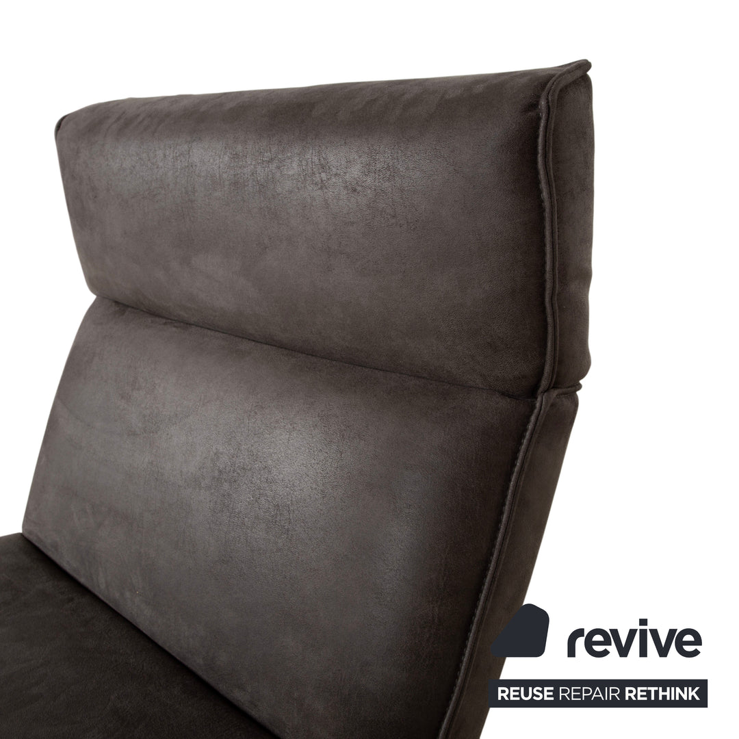 Koinor Etino fabric armchair, grey anthracite slate, electric function