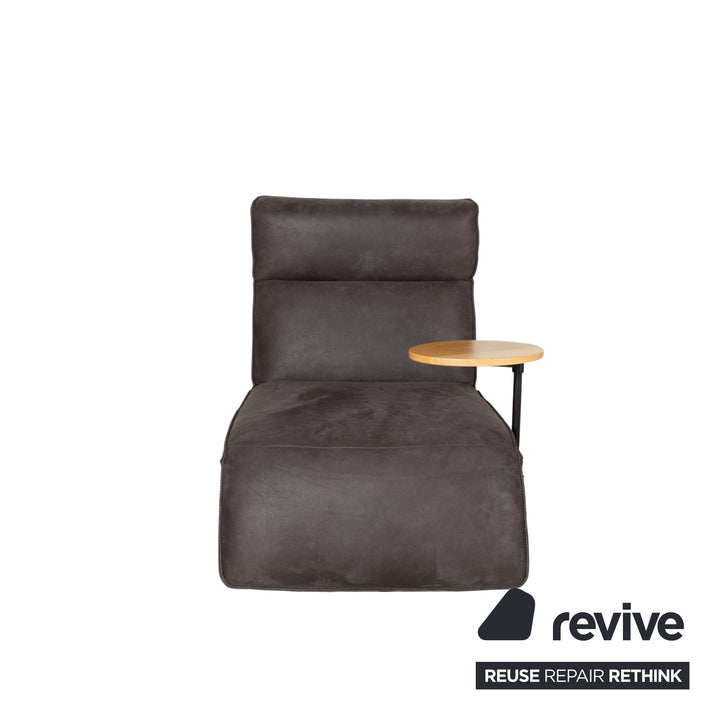 Fauteuil en tissu Koinor Etino, gris anthracite ardoise, fonction électrique