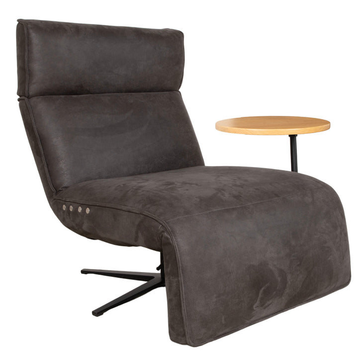 Fauteuil en tissu Koinor Etino, gris anthracite ardoise, fonction électrique