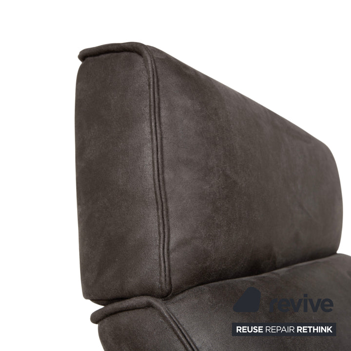 Fauteuil en tissu Koinor Etino, gris anthracite ardoise, fonction électrique