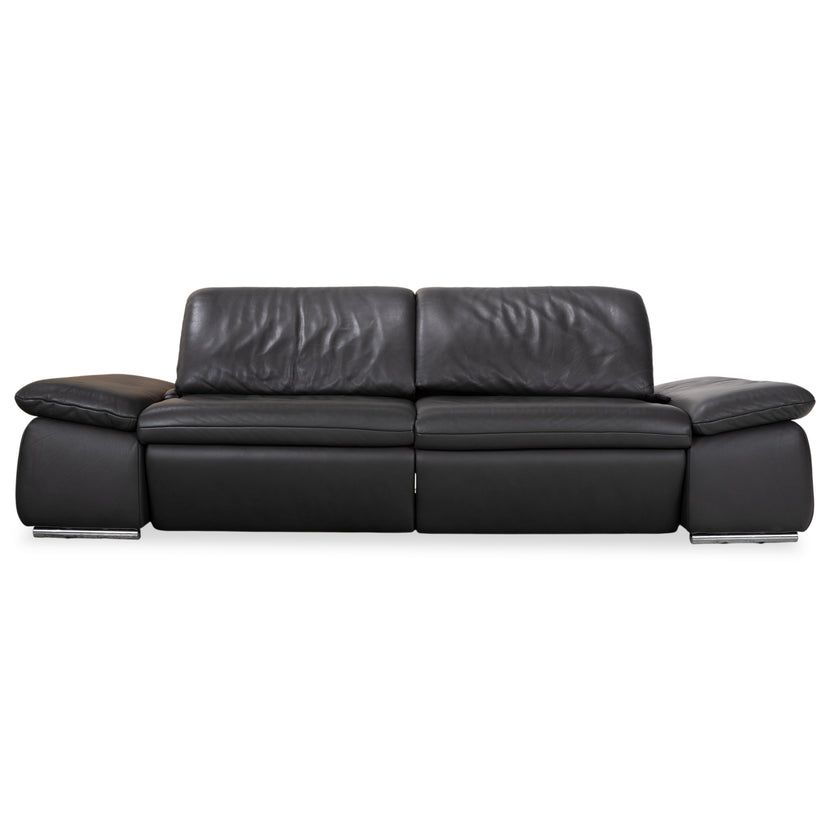Koinor Evento Leder Dreisitzer Schwarz Sofa Couch elektrische Funktion