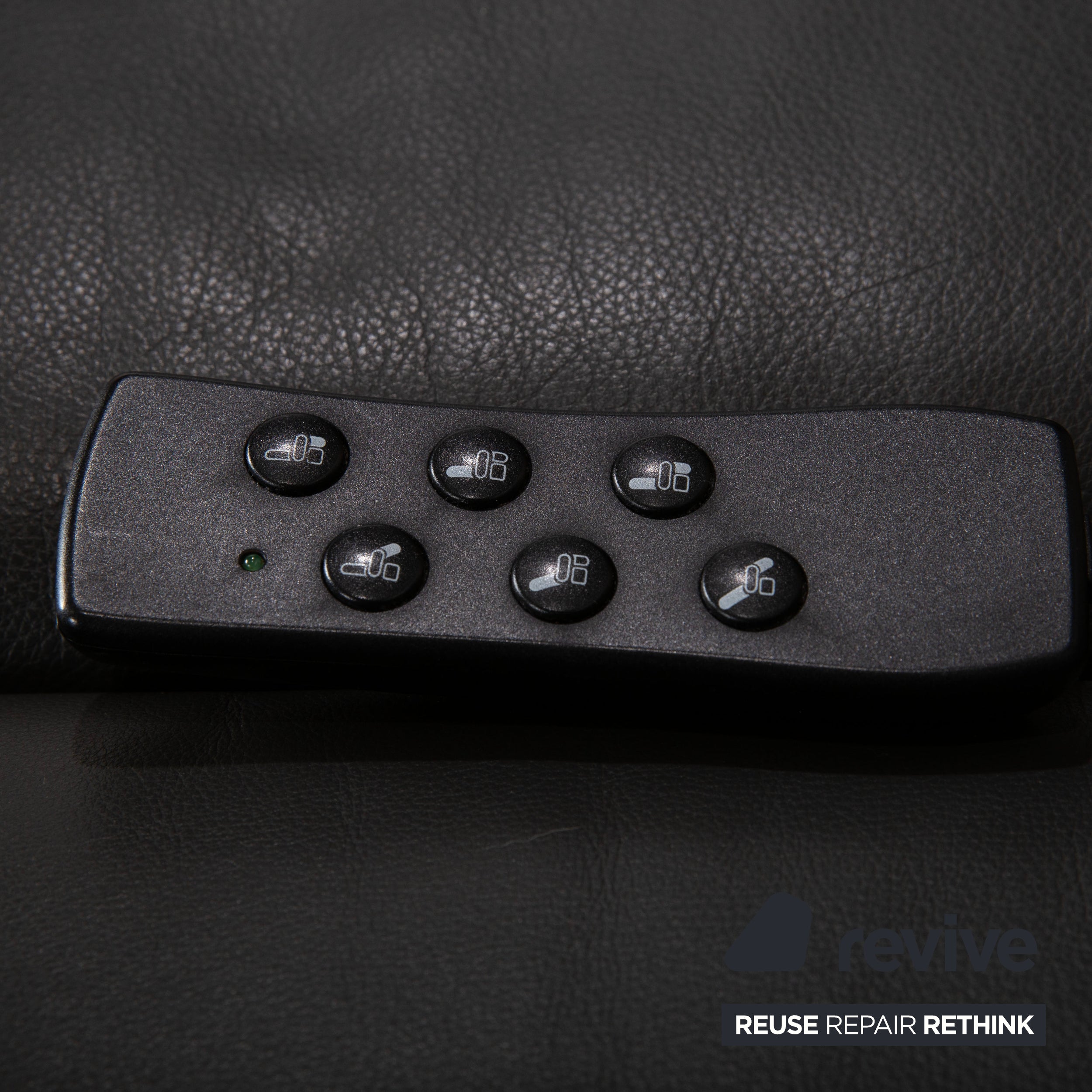 Koinor Evento Leder Dreisitzer Schwarz Sofa Couch elektrische Funktion