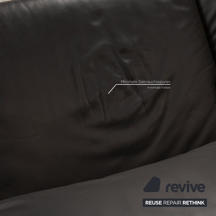 Koinor Evento Leder Zweisitzer Anthrazit Funktion Sofa Couch