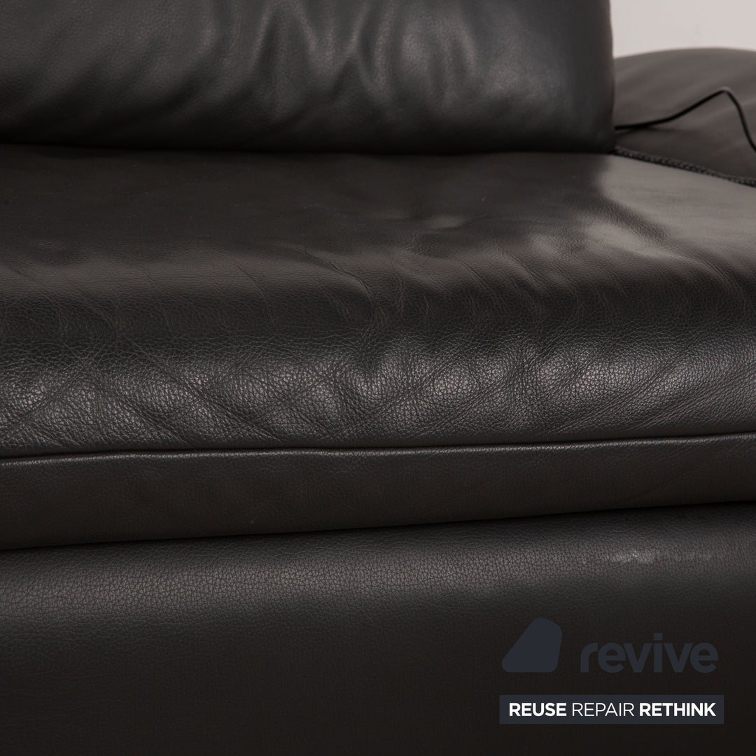 Koinor Evento Leder Zweisitzer Anthrazit Funktion Sofa Couch