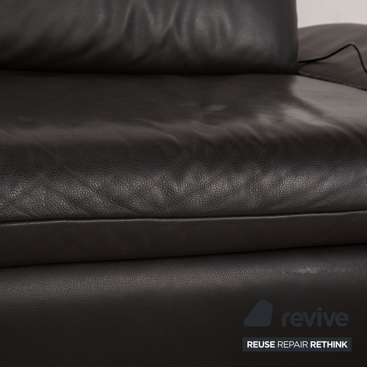 Koinor Evento Leder Zweisitzer Anthrazit Funktion Sofa Couch