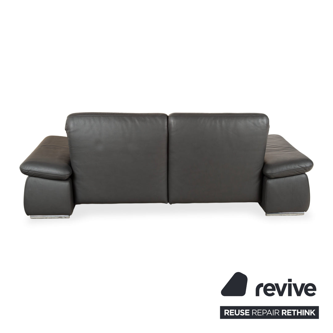 Koinor Evento Leder Zweisitzer Schwarz Sofa Couch Relaxfunktion manuelle Funktion