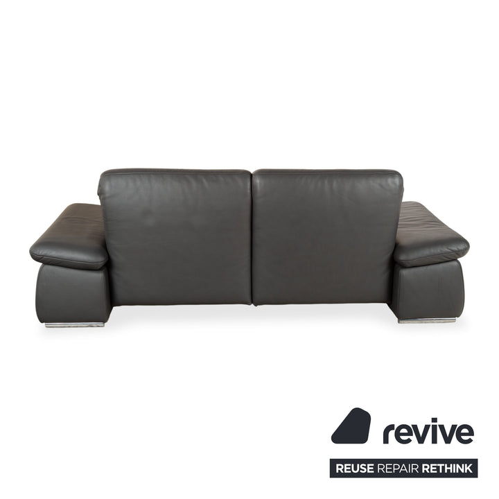 Koinor Evento Leder Zweisitzer Schwarz Sofa Couch Relaxfunktion manuelle Funktion