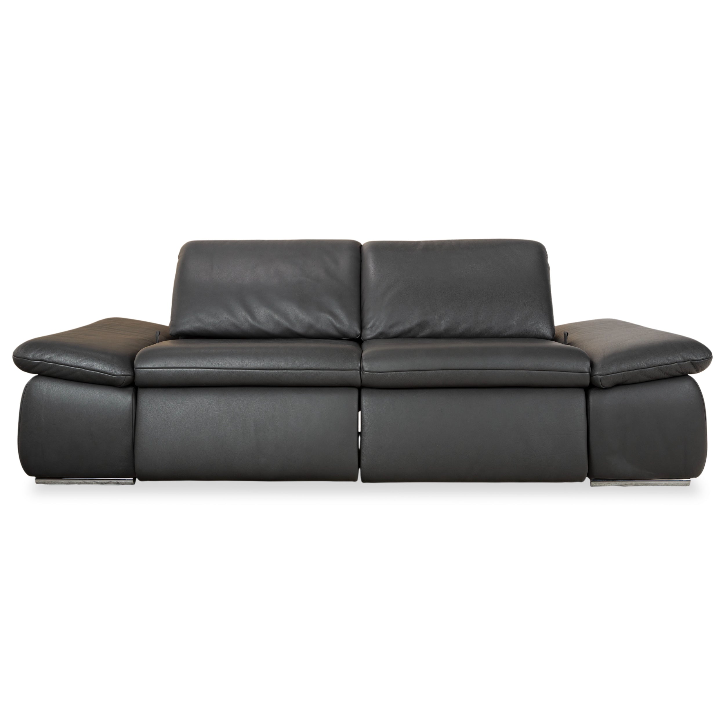 Koinor Evento Leder Zweisitzer Schwarz Sofa Couch Relaxfunktion manuelle Funktion