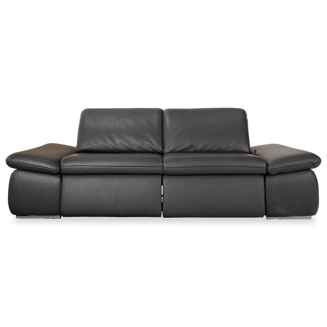 Koinor Evento Leder Zweisitzer Schwarz Sofa Couch Relaxfunktion manuelle Funktion
