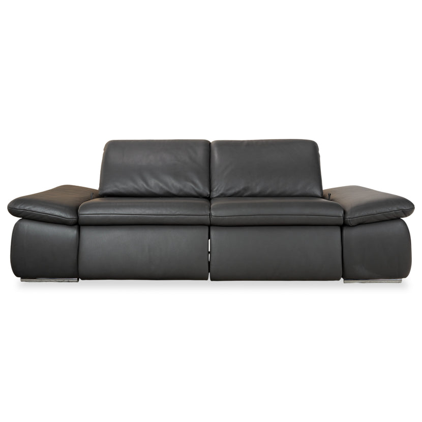 Koinor Evento Leder Zweisitzer Schwarz Sofa Couch Relaxfunktion manuelle Funktion