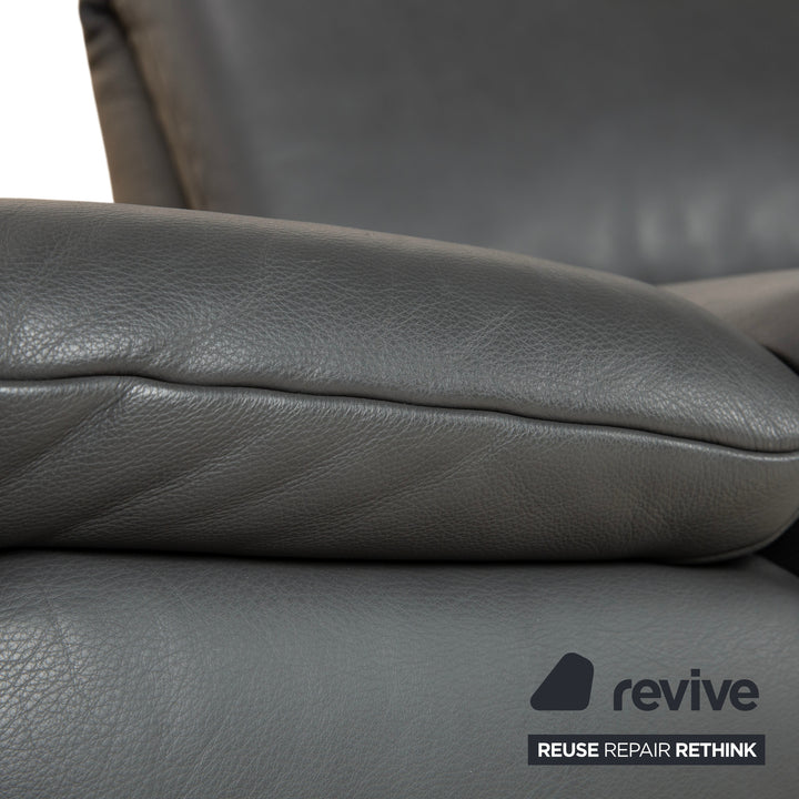 Koinor Evento Leder Zweisitzer Schwarz Sofa Couch Relaxfunktion manuelle Funktion