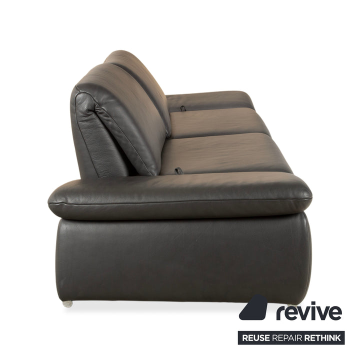 Koinor Evento Leder Zweisitzer Schwarz Sofa Couch Relaxfunktion manuelle Funktion