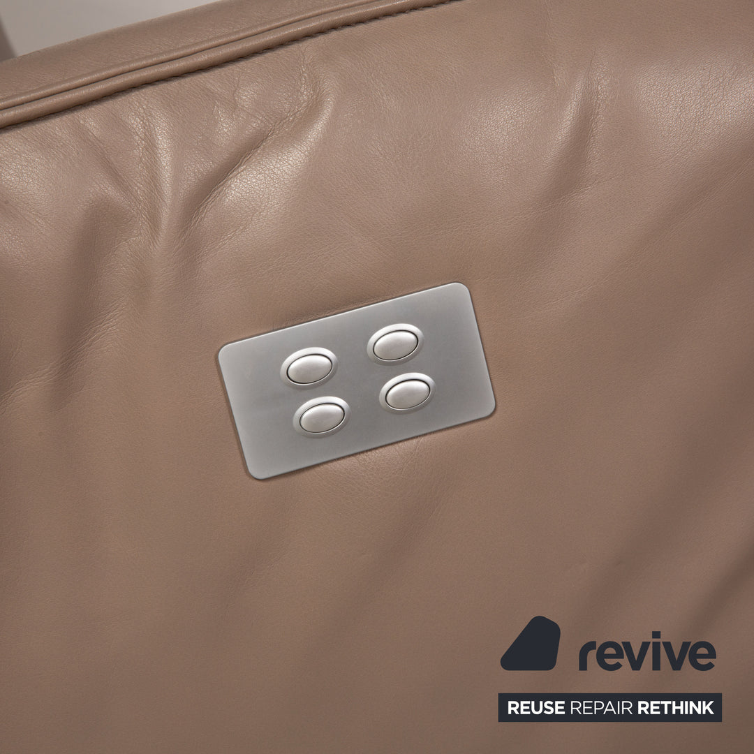 Koinor Evita Leder Dreisitzer Beige Sofa Couch elektrische Funktion