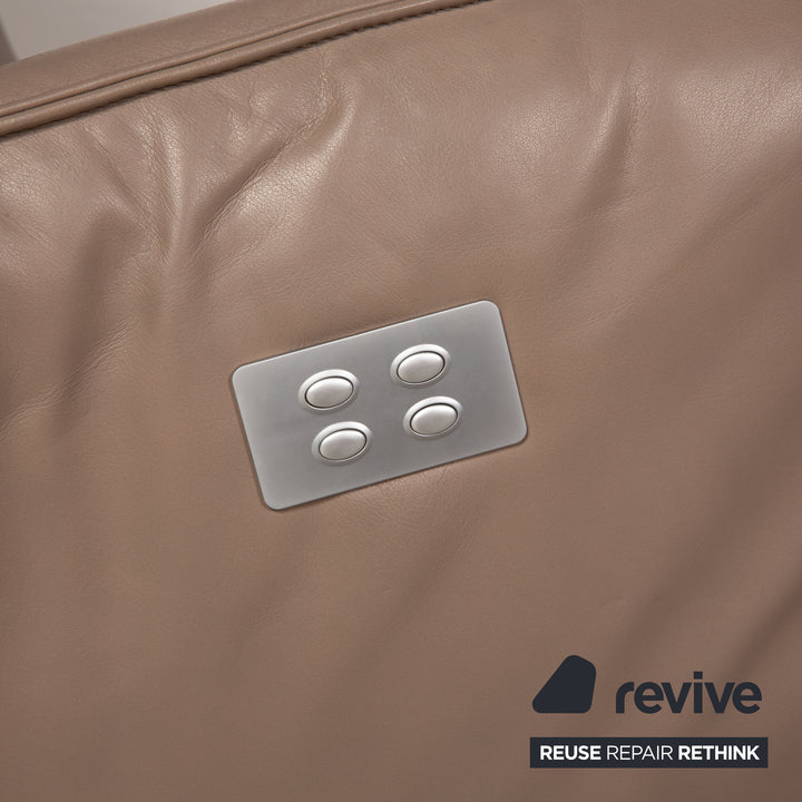Koinor Evita Leder Dreisitzer Beige Sofa Couch elektrische Funktion