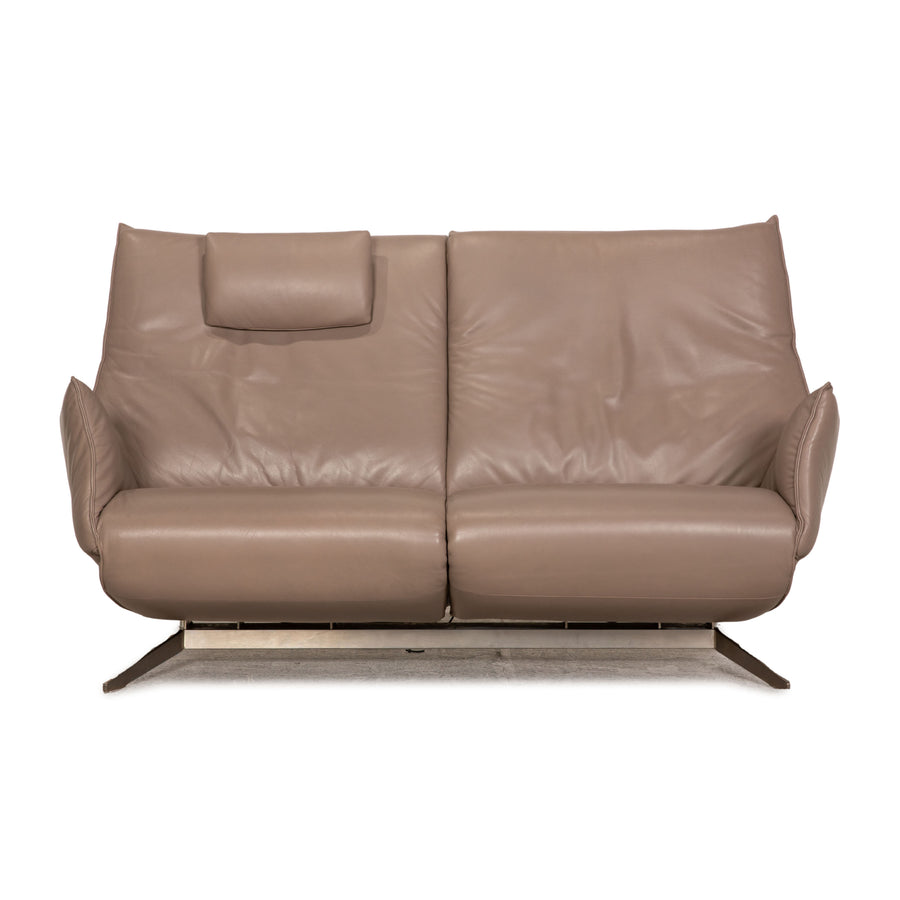 Koinor Evita Leder Dreisitzer Beige Sofa Couch elektrische Funktion