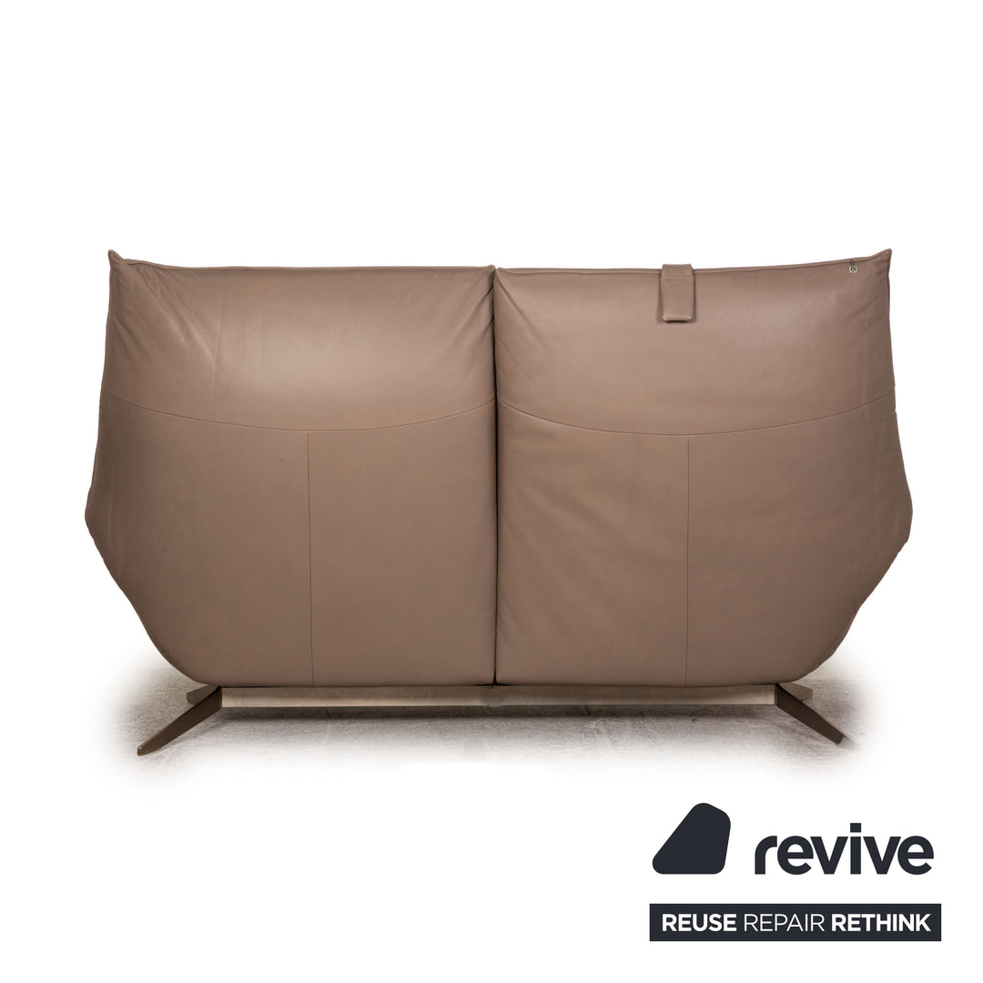 Koinor Evita Leder Dreisitzer Beige Sofa Couch elektrische Funktion
