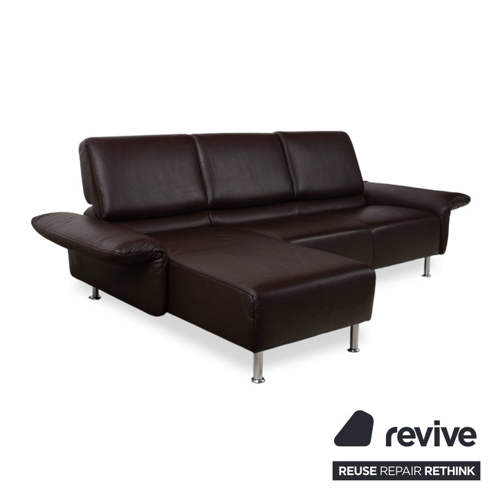 Koinor Evita Leder Ecksofa Braun manuelle Funktion Sofa Couch