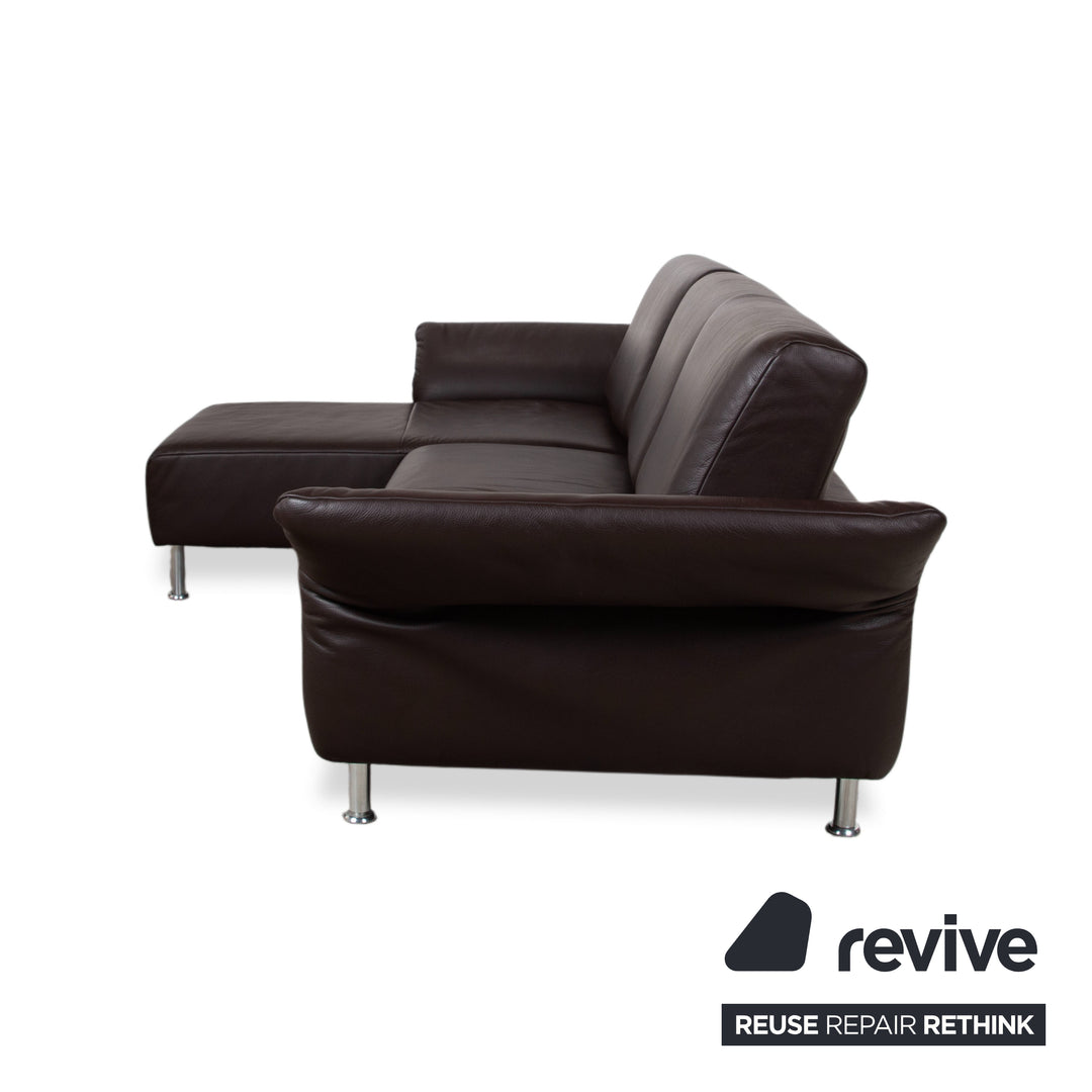 Koinor Evita Leder Ecksofa Braun manuelle Funktion Sofa Couch