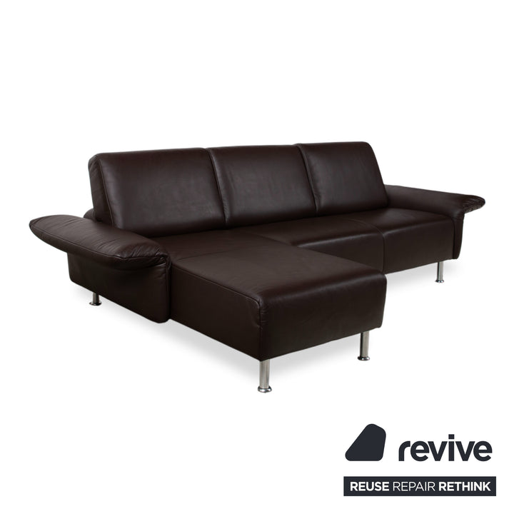 Koinor Evita Leder Ecksofa Braun manuelle Funktion Sofa Couch