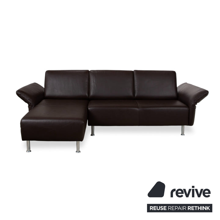 Koinor Evita Leder Ecksofa Braun manuelle Funktion Sofa Couch