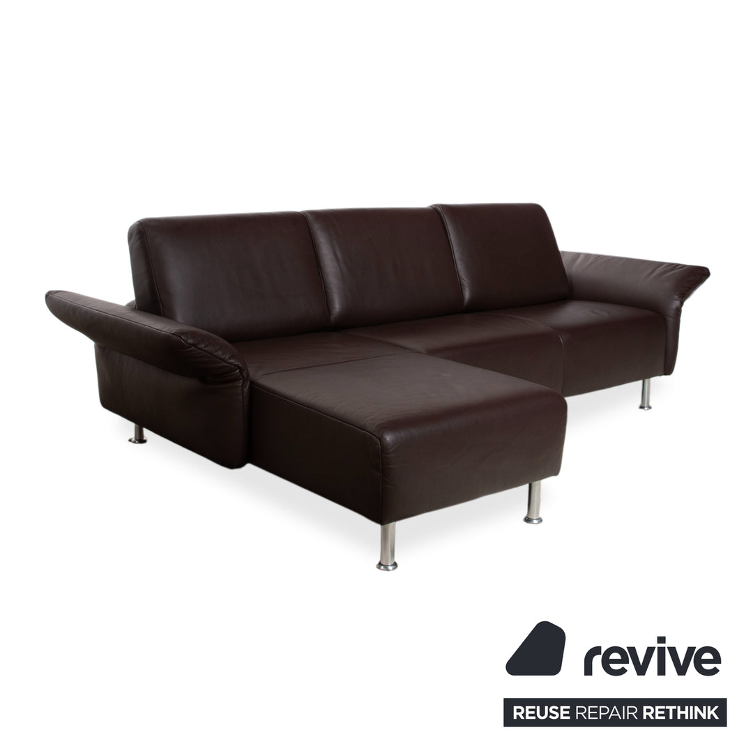 Koinor Evita Leder Ecksofa Braun manuelle Funktion Sofa Couch