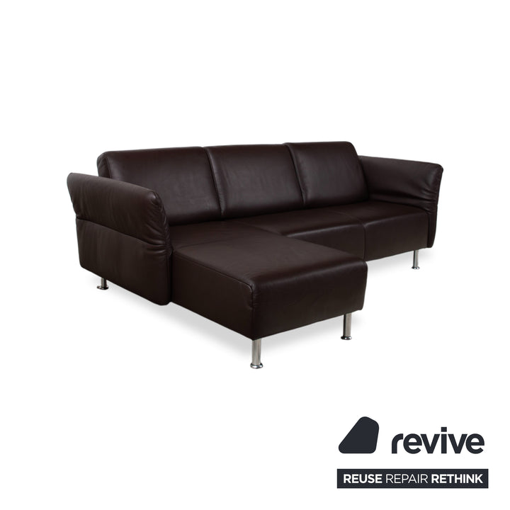Koinor Evita Leder Ecksofa Braun manuelle Funktion Sofa Couch
