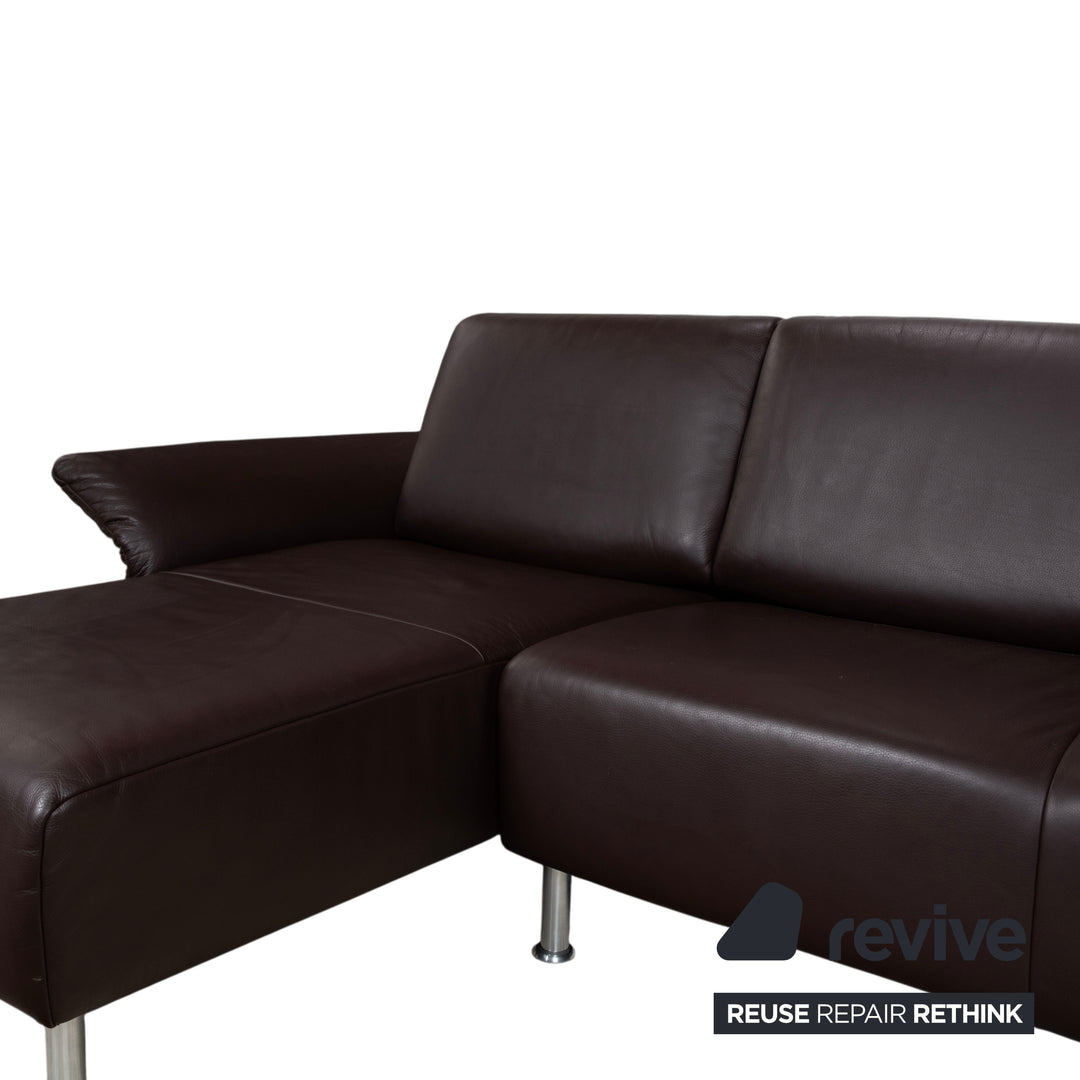 Koinor Evita Leder Ecksofa Braun manuelle Funktion Sofa Couch