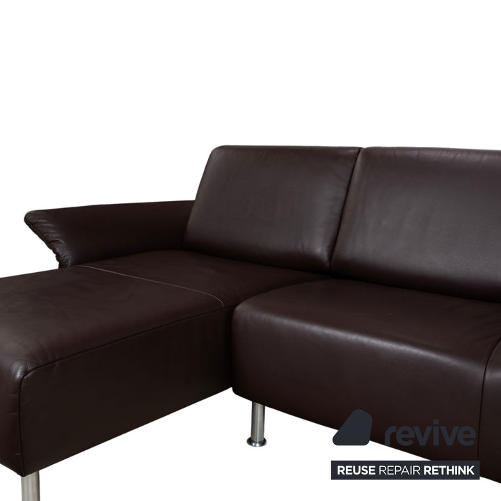 Koinor Evita Leder Ecksofa Braun manuelle Funktion Sofa Couch