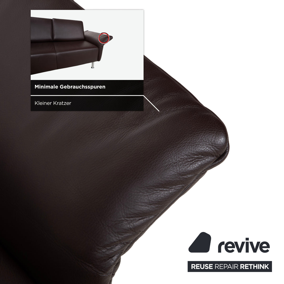Koinor Evita Leder Ecksofa Braun manuelle Funktion Sofa Couch