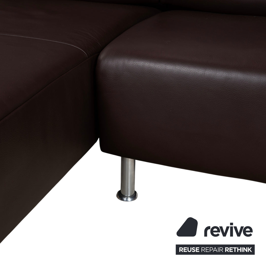 Koinor Evita Leder Ecksofa Braun manuelle Funktion Sofa Couch
