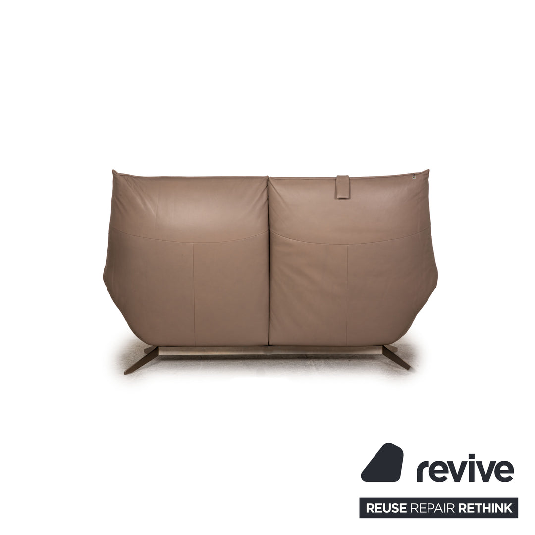 Koinor Evita Leder Sofa Garnitur Beige Dreisitzer Zweisitzer Sessel elektrische Funktion