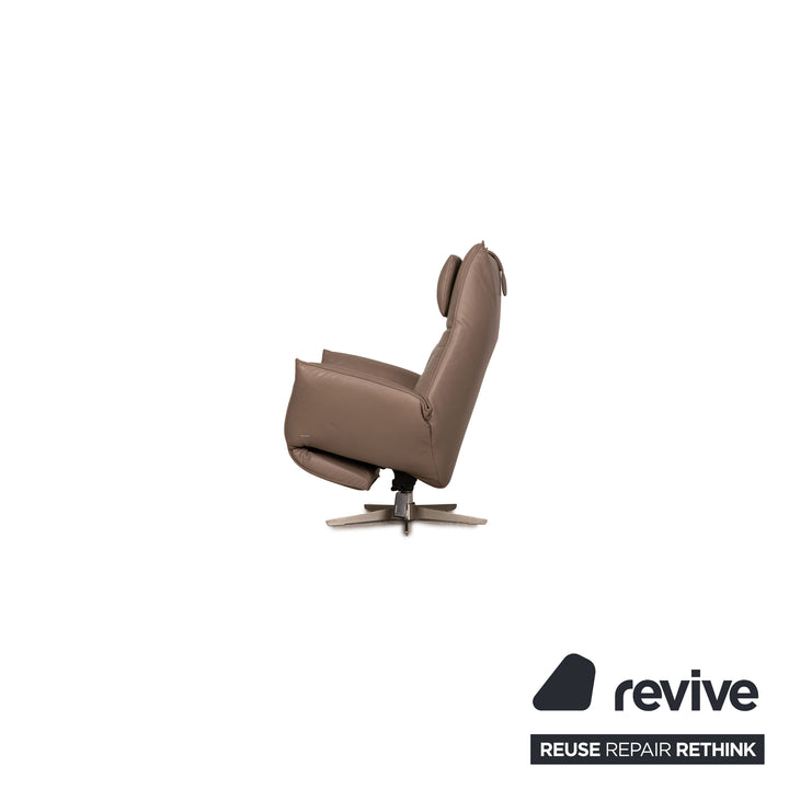 Koinor Evita Leder Sofa Garnitur Beige Dreisitzer Zweisitzer Sessel elektrische Funktion