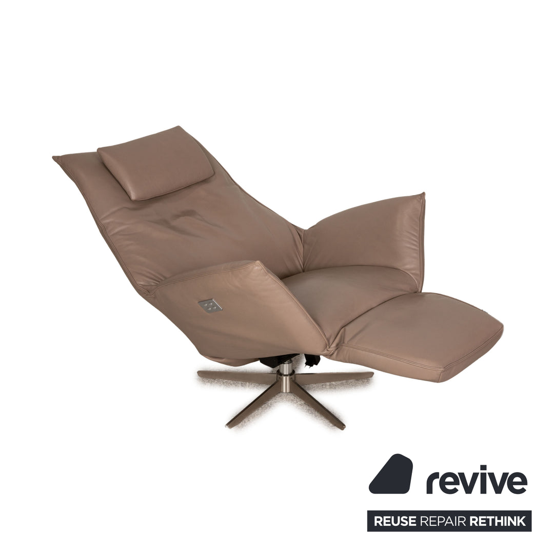Koinor Evita Leder Sofa Garnitur Beige Dreisitzer Zweisitzer Sessel elektrische Funktion