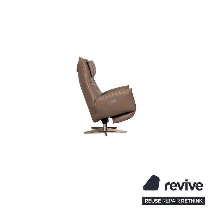 Koinor Evita Leder Sofa Garnitur Beige Dreisitzer Zweisitzer Sessel elektrische Funktion