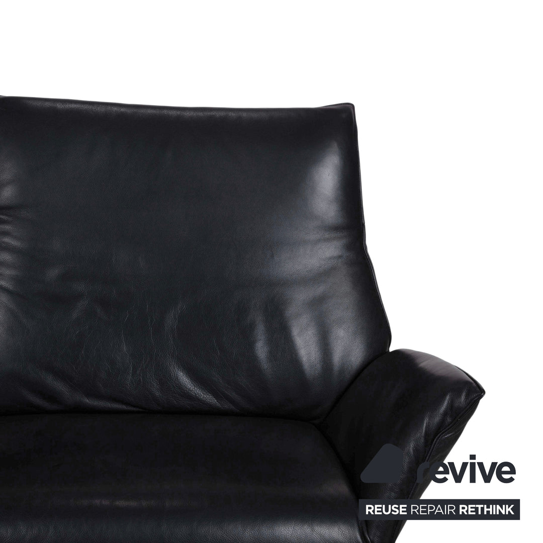 Koinor Evita Leder Zweisitzer Schwarz elektrische Funktion Sofa Couch