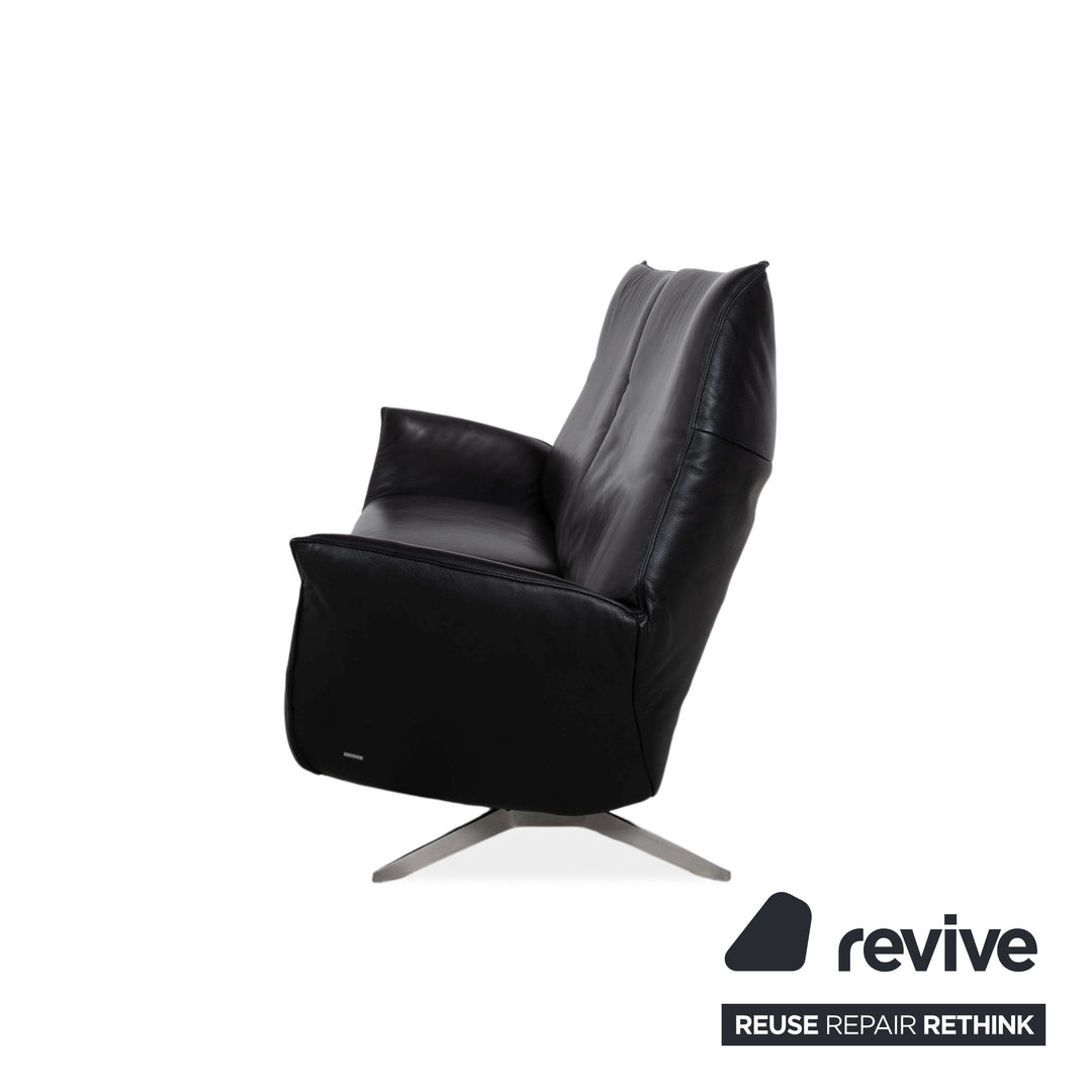 Koinor Evita Leder Zweisitzer Schwarz elektrische Funktion Sofa Couch