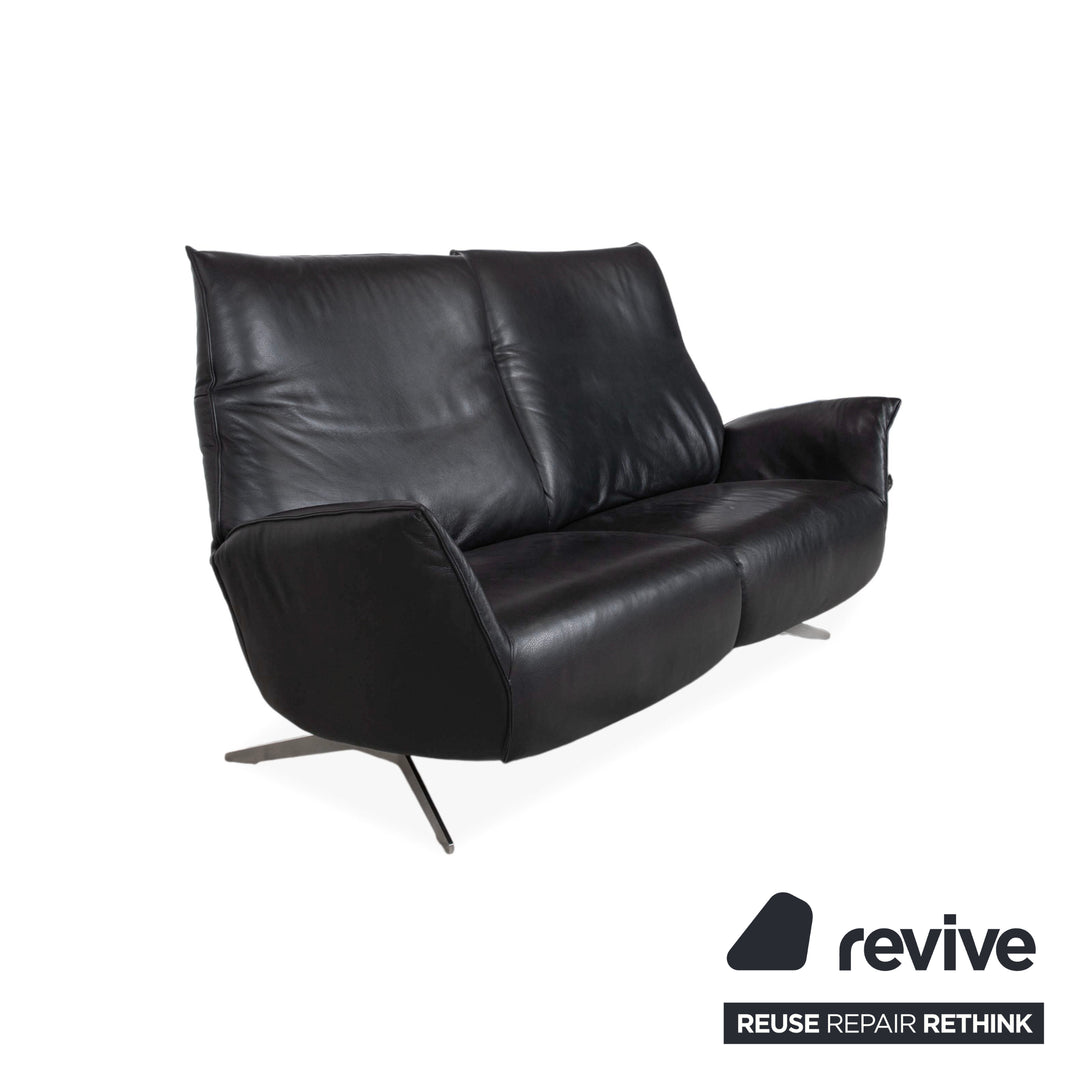 Koinor Evita Leder Zweisitzer Schwarz elektrische Funktion Sofa Couch