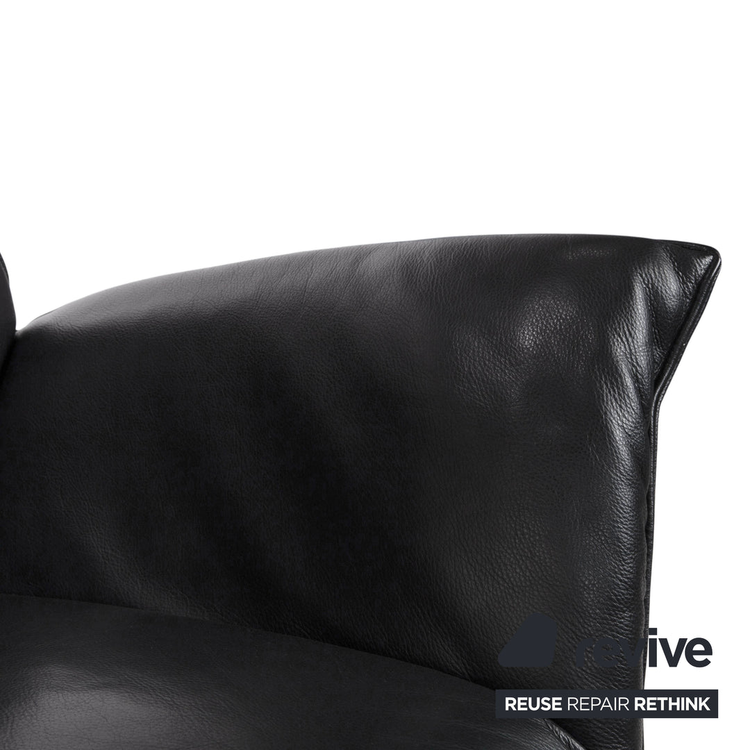 Koinor Evita Leder Zweisitzer Schwarz elektrische Funktion Sofa Couch