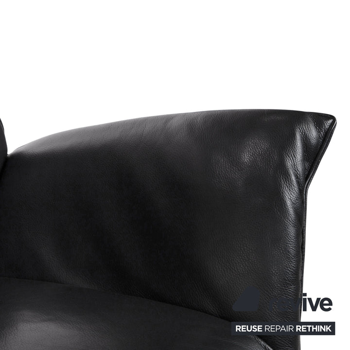 Koinor Evita Leder Zweisitzer Schwarz elektrische Funktion Sofa Couch