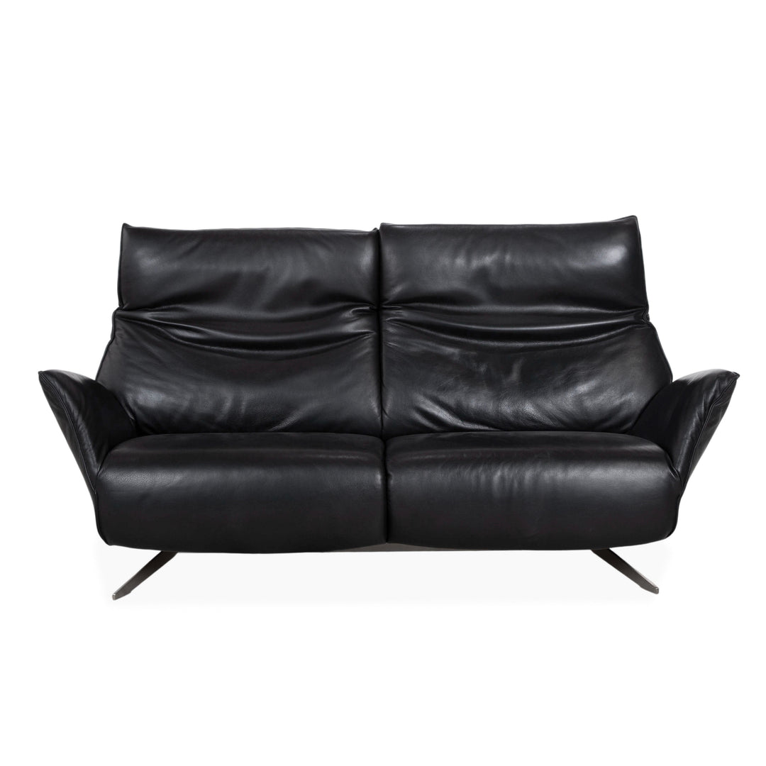 Koinor Evita Leder Zweisitzer Schwarz elektrische Funktion Sofa Couch