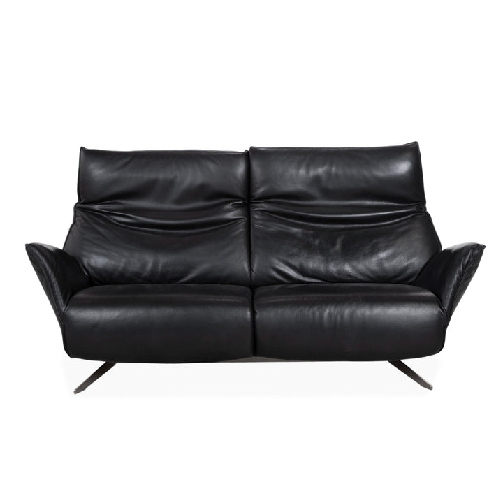 Koinor Evita Leder Zweisitzer Schwarz elektrische Funktion Sofa Couch