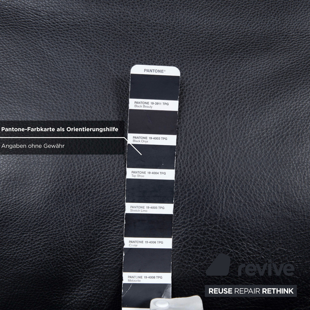 Koinor Evita Leder Zweisitzer Schwarz elektrische Funktion Sofa Couch